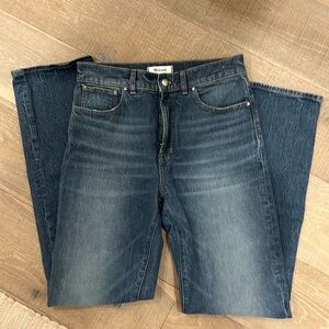 Madewell Longline Straight Blue Jeans